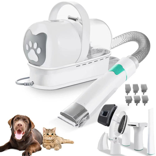 7-in-1 pet grooming vacuum kit with seven attachments for dogs and cats — photo 2