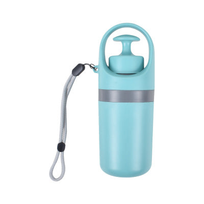 Portable dog pooper scooper with built-in poop bag dispenser