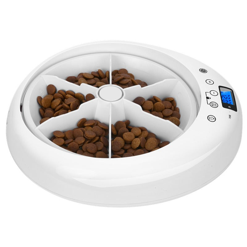 Six-meal automatic pet feeder with LED display and timer — photo 2