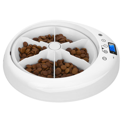Six-meal automatic pet feeder with LED display and timer — photo 2