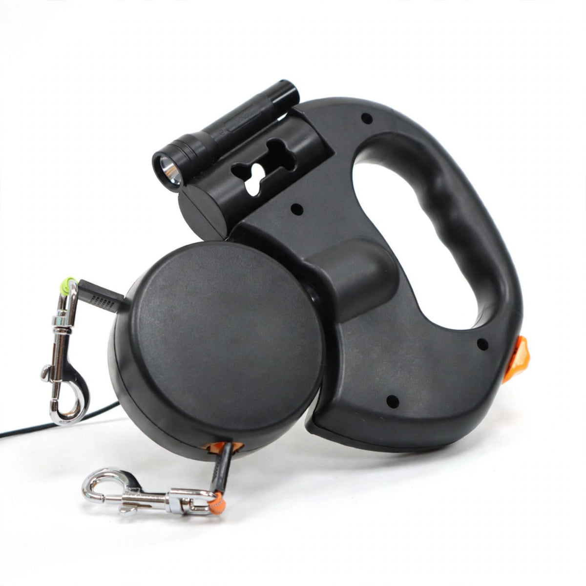 Dual retractable leash for walking two dogs from one handle — photo 2